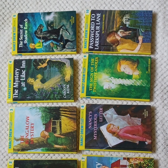 Nancy Drew Mystery Stories hard cover complete set volumes 1 through 10 - Picture 4 of 5